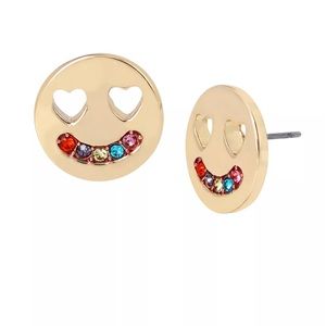 Betsey Johnson Smiley Stud Earrings